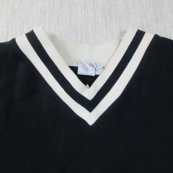 adidas Sweatshirt Womens Medium Black Lined Fleece Long Sleeve Adibreak V Neck‎ - Picture 6 of 12